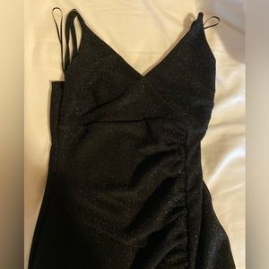 Sparkly black hello molly long dress